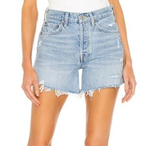 NWT AGOLDE Parker Long Denim Shorts